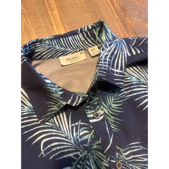 Projek Raw Short Sleeve Men's Size PS lightweight Hawaiian Button Outdoor Shirt - Picture 3 of 6